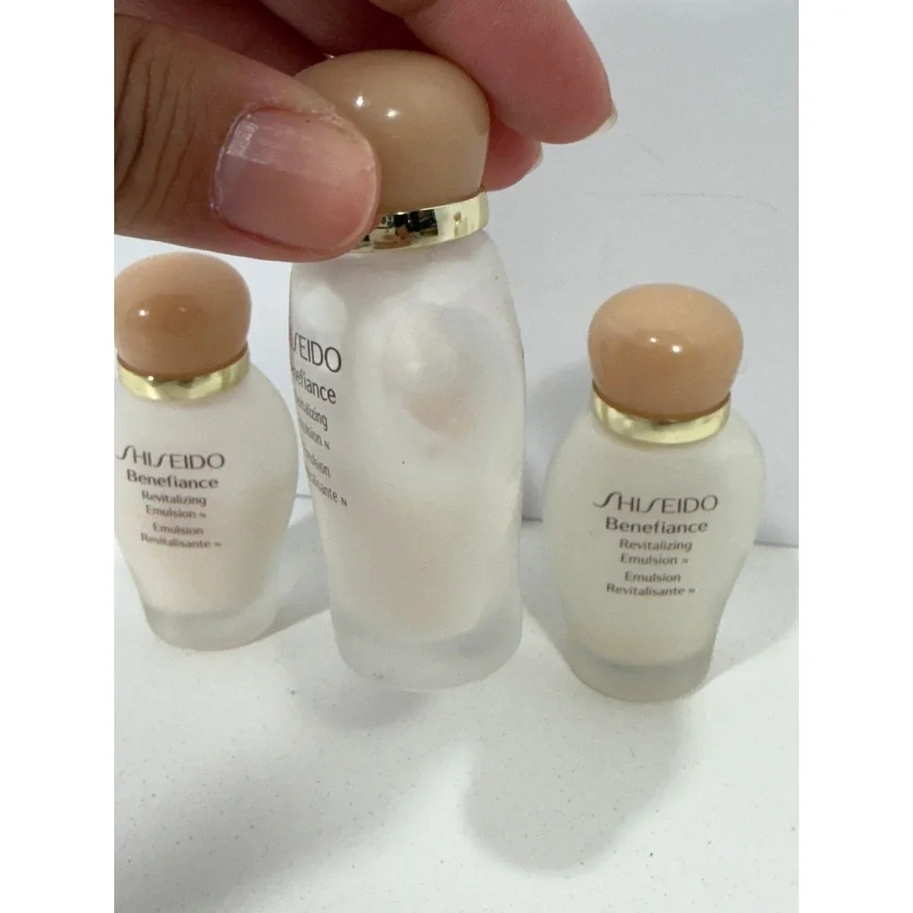 Shiseido Benefiance Revitalizing Emulsion N 15ml .5oz Travel Size Set of 3 New